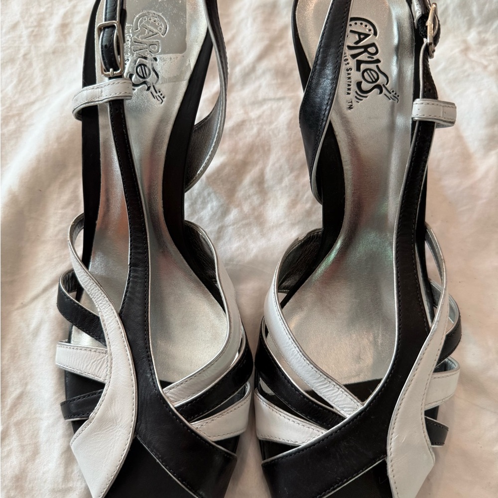 Carlos Santana Black and White Women's Heels Size 11